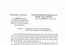 Công văn 1175 của Bộ GD&ĐT hướng dẫn thực hiện chương trình GDTX học kỳ II năm học 2019-2020