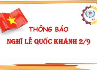 THÔNG BÁO NGHỈ LỄ QUỐC KHÁNH MÙNG 2/9