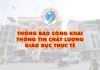 CÔNG KHAI THÔNG TIN CHẤT LƯỢNG GIÁO DỤC THỰC TẾ NĂM HỌC 2021 – 2022